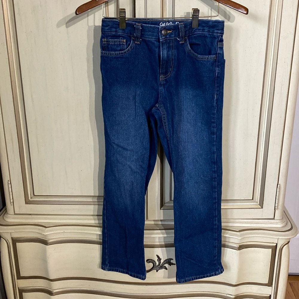 Cat And Jack Jeans 10 Boys Side Adjustable Relaxed Straight